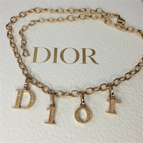 dior necklace word|christian Dior letters necklace.